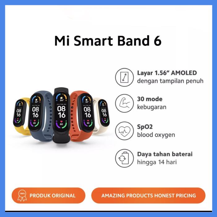 Jual Xiaomi Mi Smart Band Layar Amoled Inc Mode Kebugaran