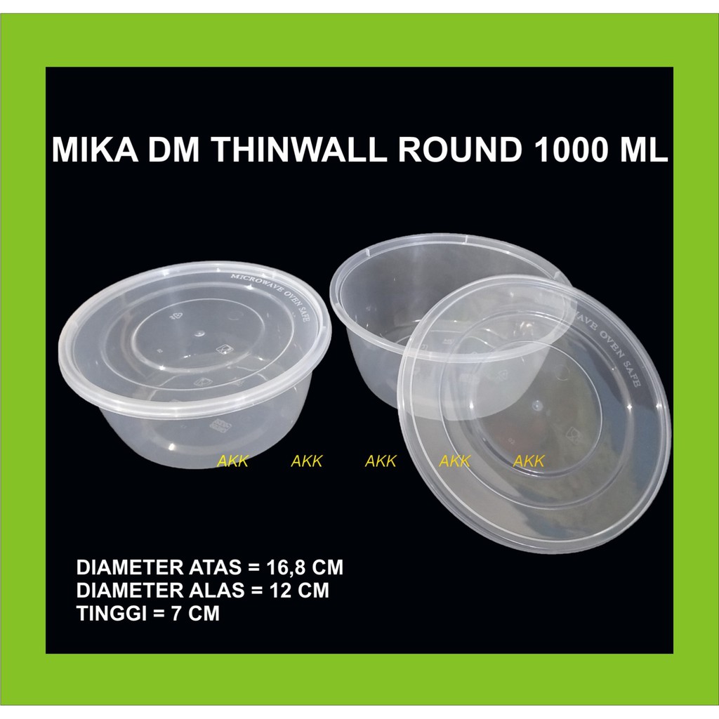 Jual Thinwall Dm Round Ml Kotak Plastik Isi Pcs Shopee