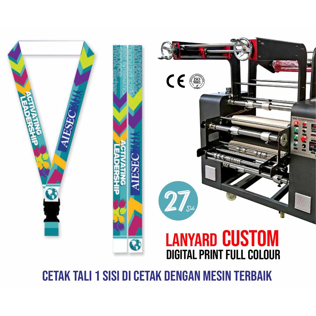 Jual LANYARD CUSTOM DIGITAL PRINT 1 Sisi Tali 2 Cm Shopee Indonesia