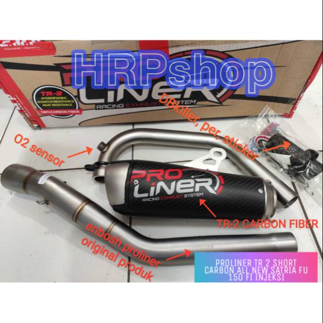 Jual Knalpot Pro Liner Proliner Tr 2 Carbon Short All New Satria Fu