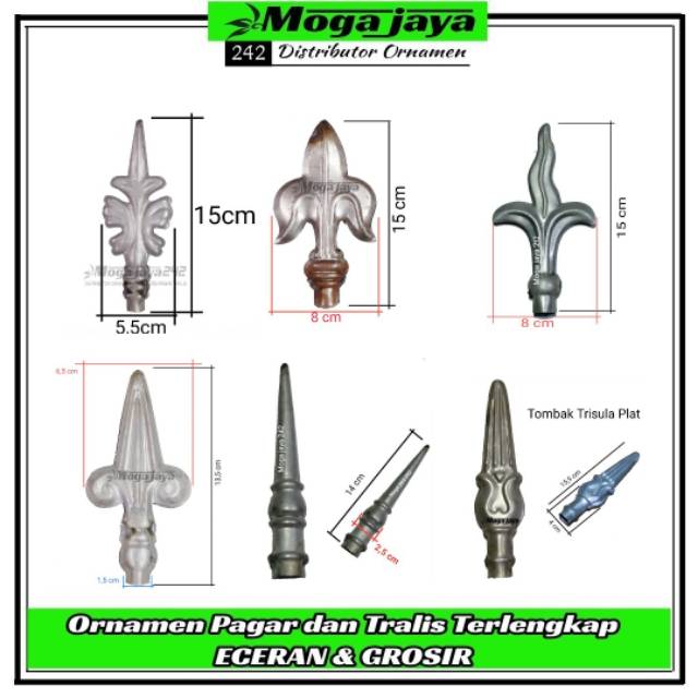 Jual Pengaman Tombak Pintu Pagar Besi Plat Ornamen Pagar Tralis Pintu