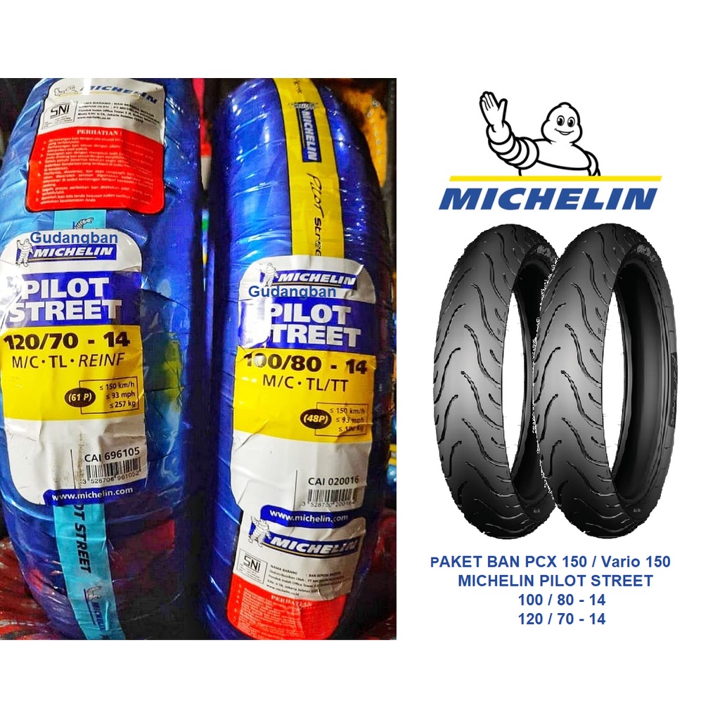 Jual Paket Ban Luar 100 80 14 Dan 120 70 14 Tubeless Cocok Buat Motor