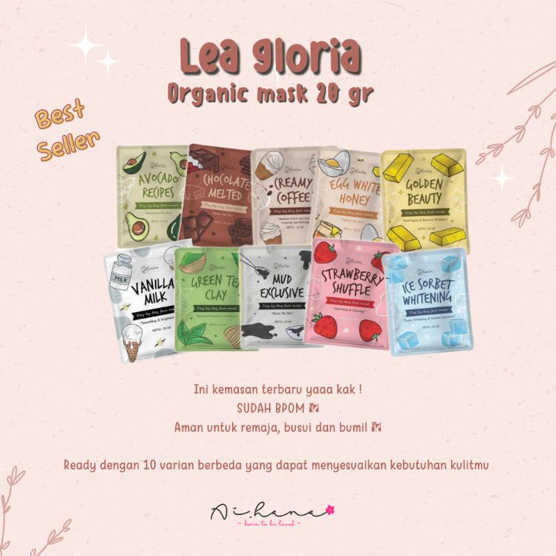 Jual Buy 5 FREE SPATULA MASKER BUBUK BPOM By LEA Gloria 20g Face