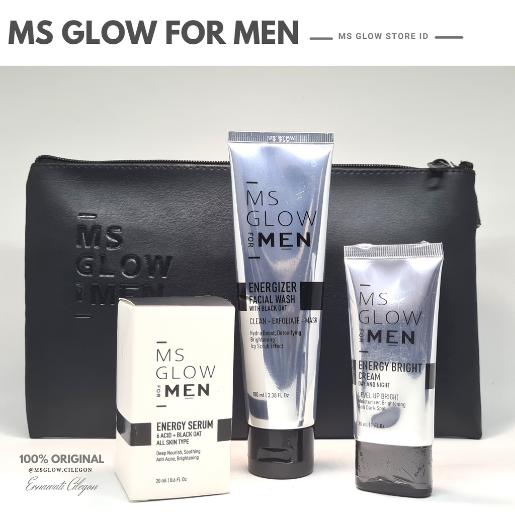 Jual MS GLOW FOR MEN ORIGINAL MSGLOW ORIGINAL PAKET WAJAH PRIA Shopee