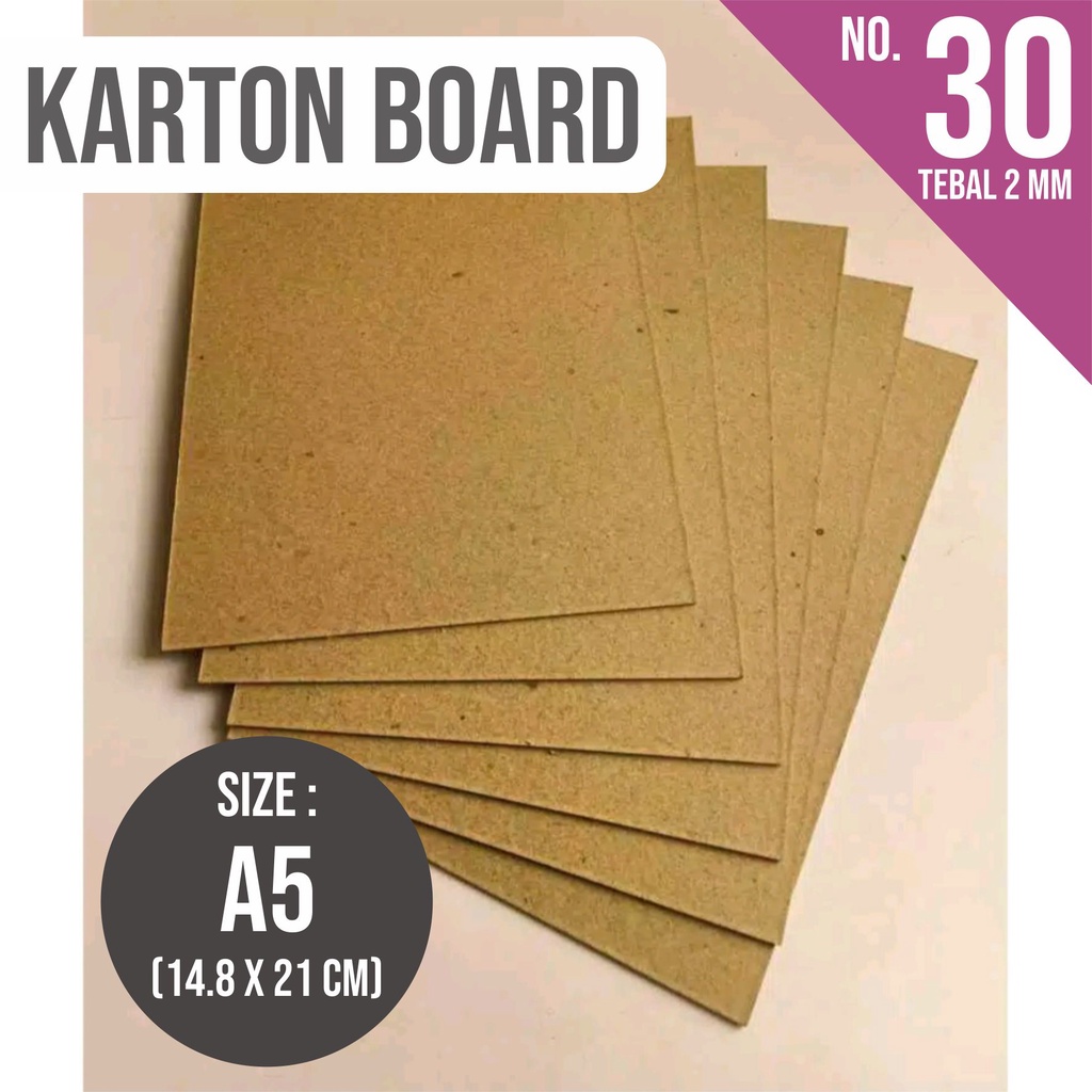 Jual PCS A5 KARTON DUPLEX BOARD HARD COVER No 30 2 MILI UK 14