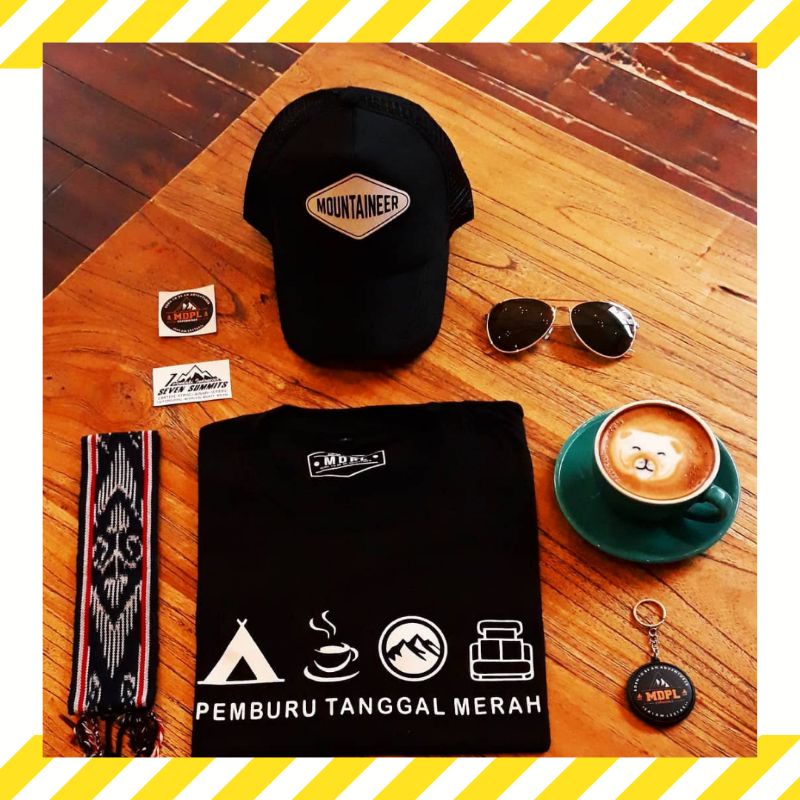 Jual Kaos Pendaki Gunung Tanggal Merah Traveler Mdpl Distro Shopee