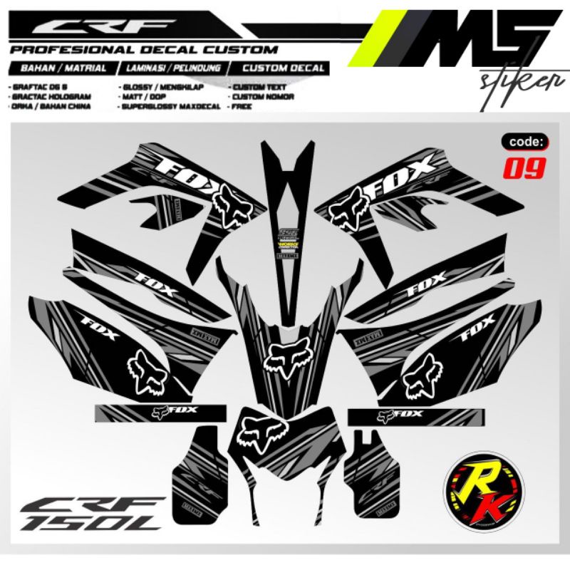 Jual Decal Sticker Striping Variasi Fullbody CRF 150 L BISA TAMBAH