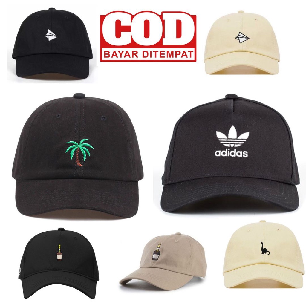 Jual Topi Baseball Pria Wanita Dewasa Bordir Adidas Pohon Kelapa Dino