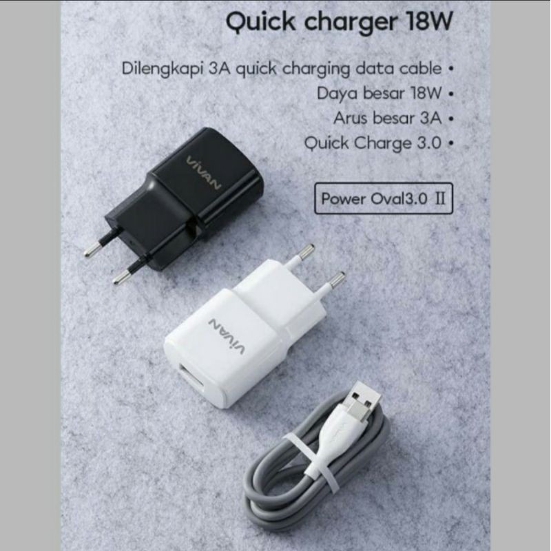 Jual Charger Vivan Power Oval Ii W With Usb Type C Cable Shopee