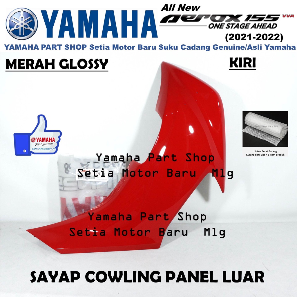 Jual Sayap Cover Lampu Depan Cowling Panel Luar Kiri Merah Glossy Red