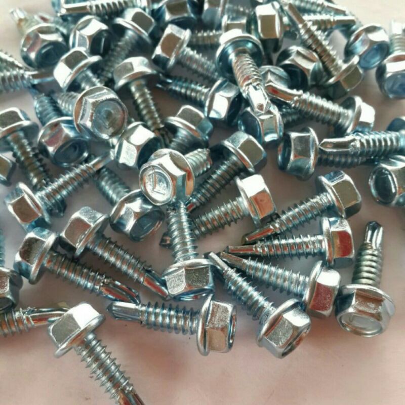 Jual Baut Roofing 2cm 100pcs Baut Sekrup Skrup Baja Ringan Spandek