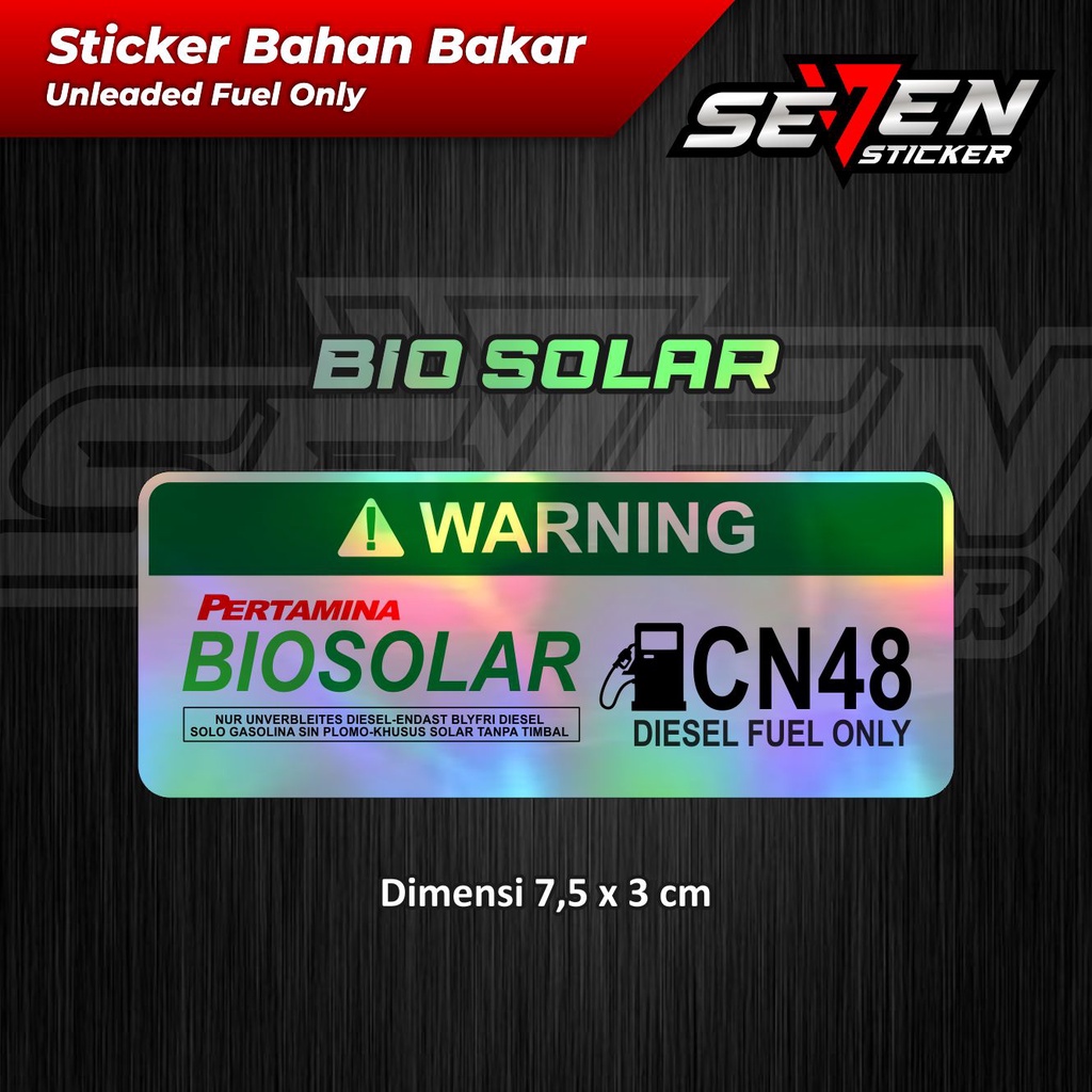 Jual Sticker Printing Hologram Unleaded Fuel Only Bahan Bakar Ron