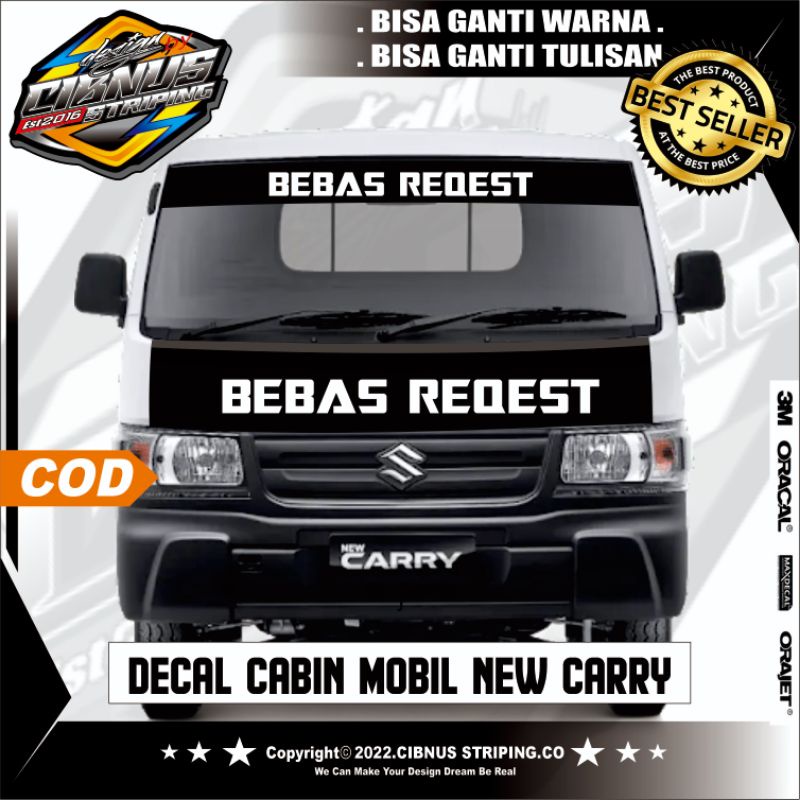 Jual Custom Sesukamu Sticker Kabin Depan New Carry Decal Cabin Pickup