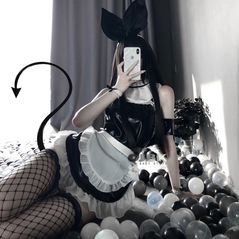 Jual Preorder Ojbk Black Bunny Girl Sexy Cosplay Costumes Sex Erotic