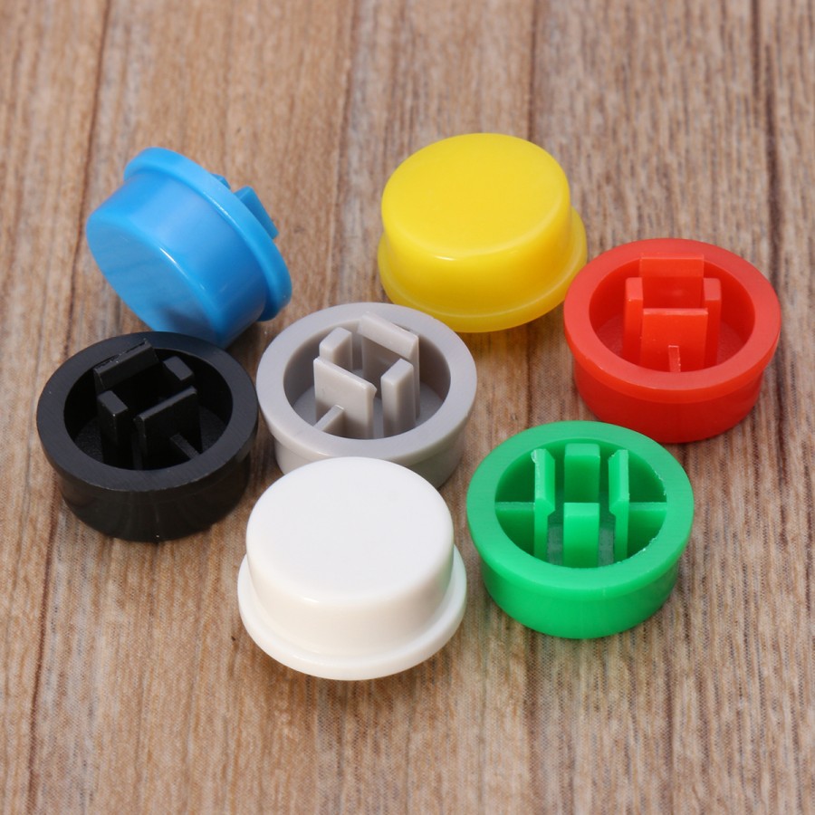 Jual 10 PCS Caps Tutup Tombol Push Button Round 6x6x7 3 Knob Bulat