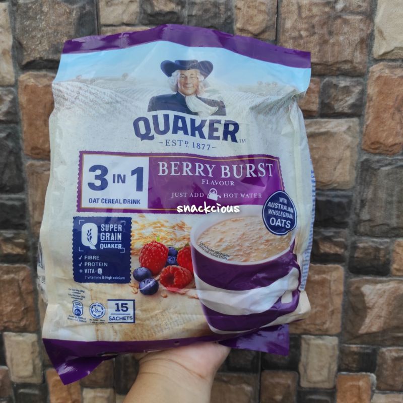 Jual Quaker Oat Malaysia Per Sachet Matcha Green Tea Berry Burst