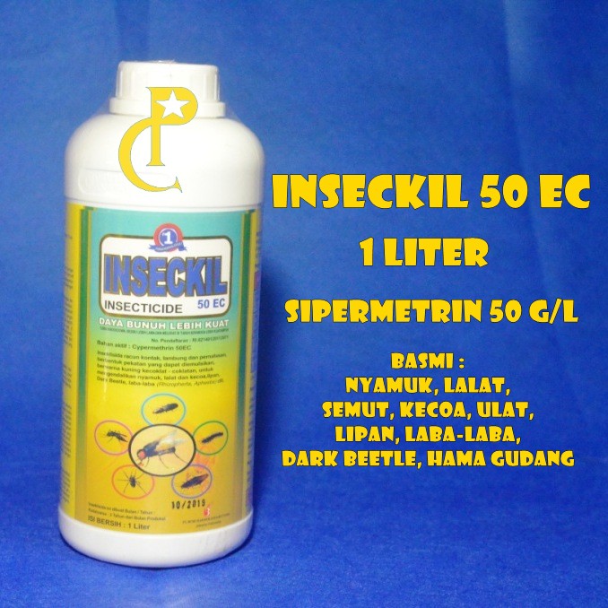 Jual Inseckil 50 EC 1 Liter Obat Basmi Nyamuk Lalat Kecoa Ulat Lipan