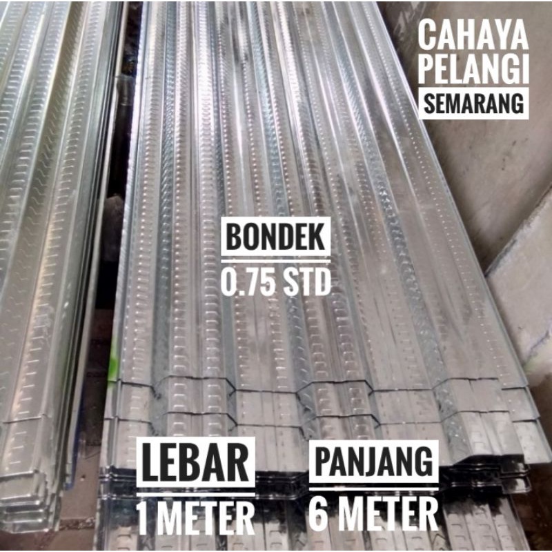 Jual Bondek 0 75 0 75 Std Panjang 6 Meter 6m Bondeck Plat Cor Shopee