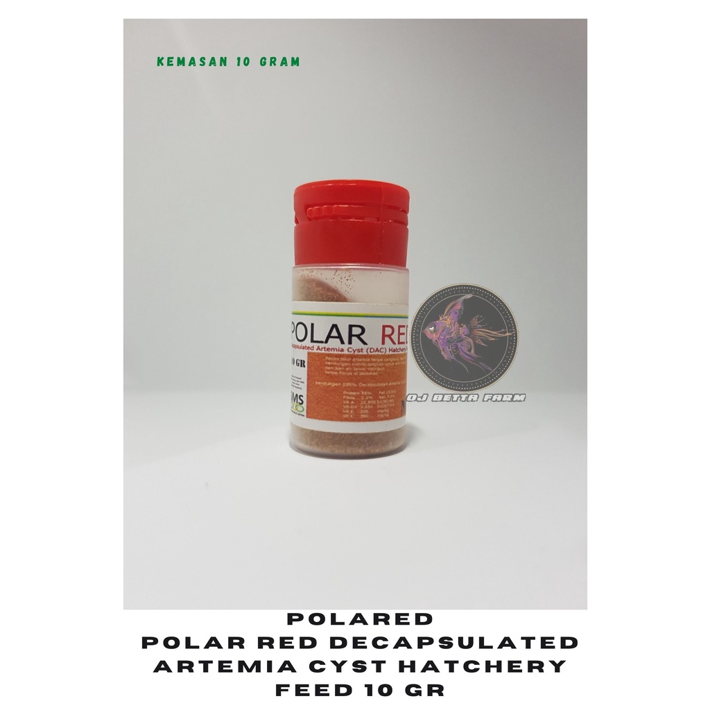 Jual POLARED POLAR RED REPACK 10 GRAM 10GR ARTEMIA TANPA CANGKANG BUAT