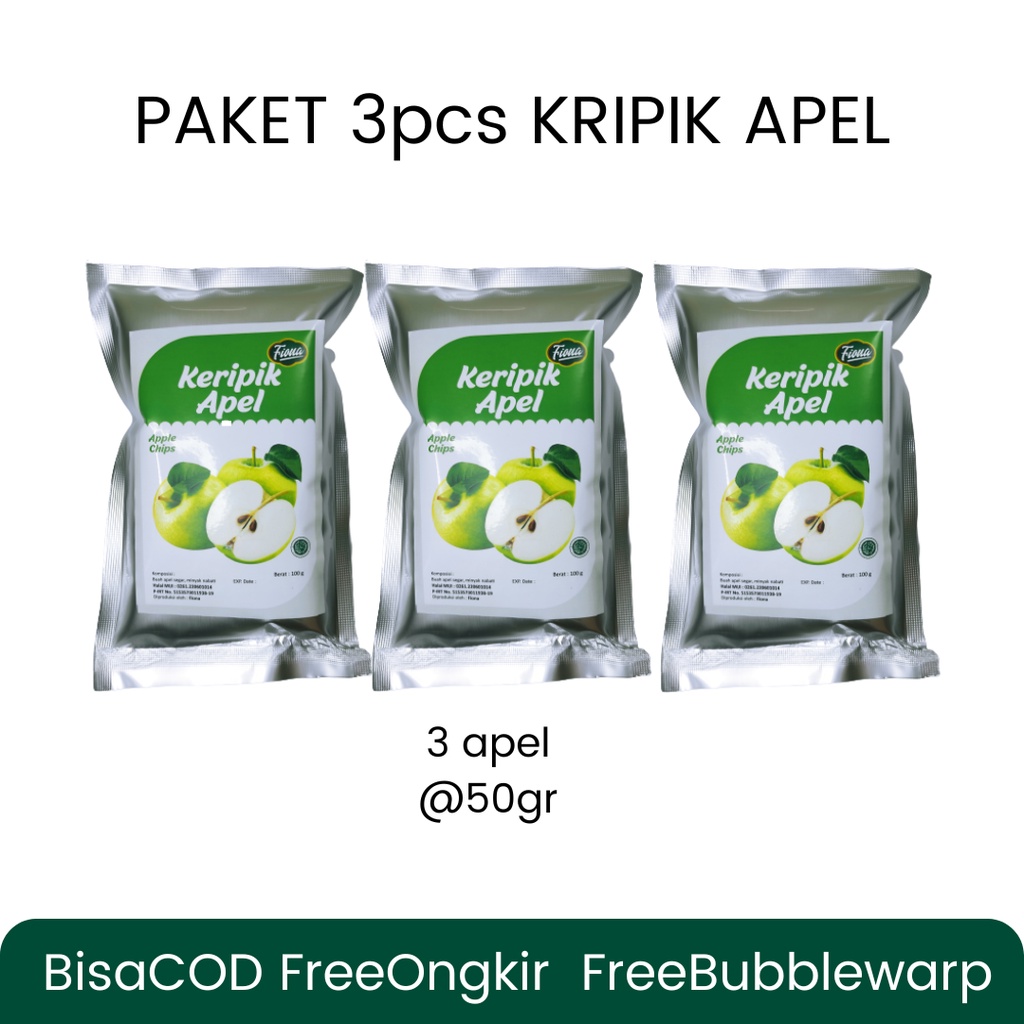 Jual Baru Fiona Paket Hemat Keripik Kripik Buah Apel Pcs Shopee