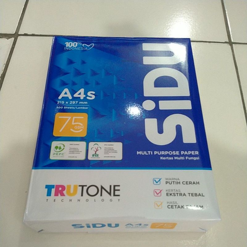 Jual Kertas HVS Kertas Fotocopy Print Sidu FC A4s 75gsm Shopee Indonesia