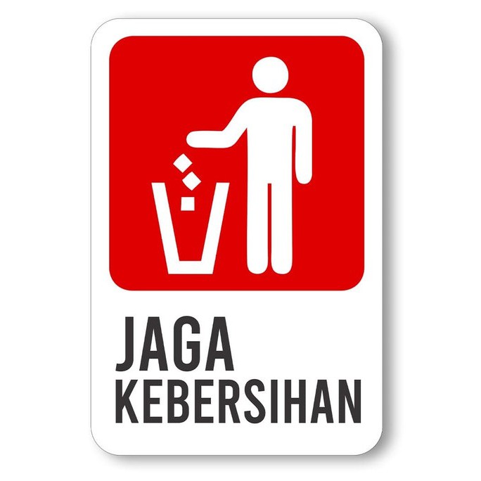 Jual WALLDEKOR HIASAN DINDING PLUS BINGKAI TEMA JAGALAH KEBERSIHAN