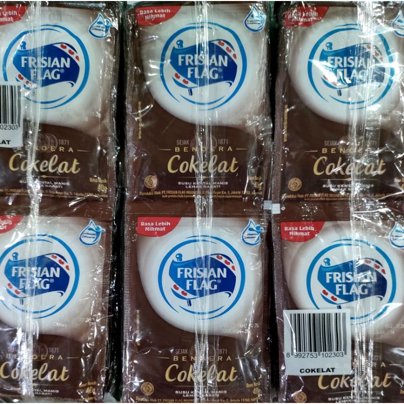 Jual Paket 2 Frisian Flag Susu Kental Manis Coklat Sachet 2x6x40g ED