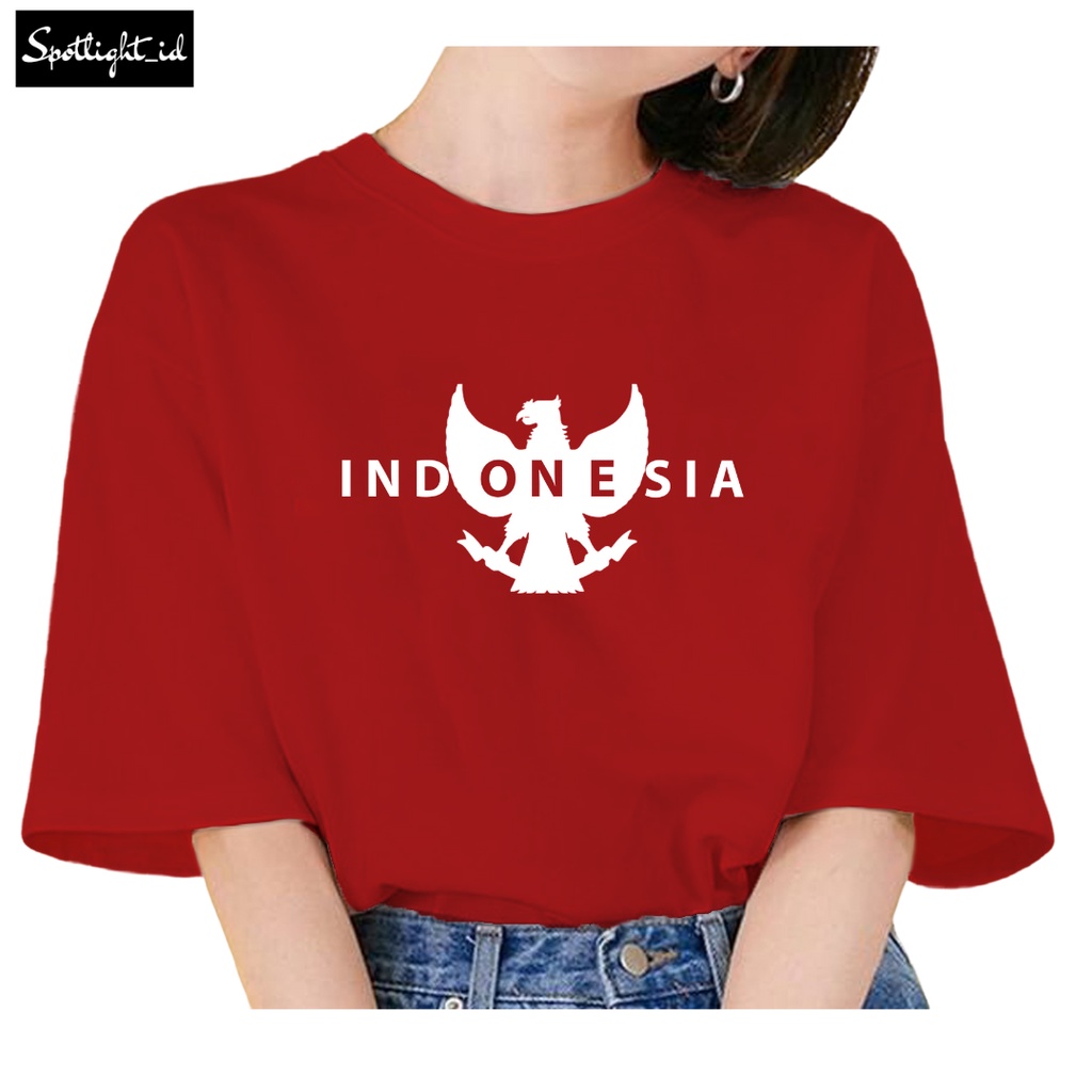 Jual SPOTLIGHT ID BAJU KAOS WANITA GARUDA HUT RI KATUN COMBED PREMIUM