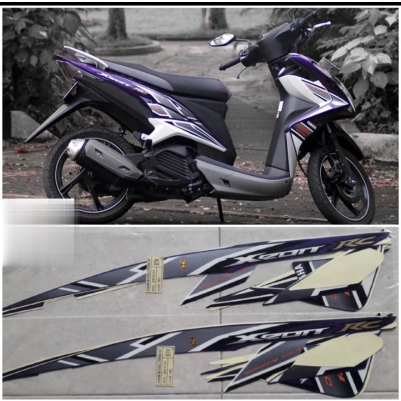 Jual Stiker Striping List Full Set Body Motor Yamaha Xeon Rc Hitam