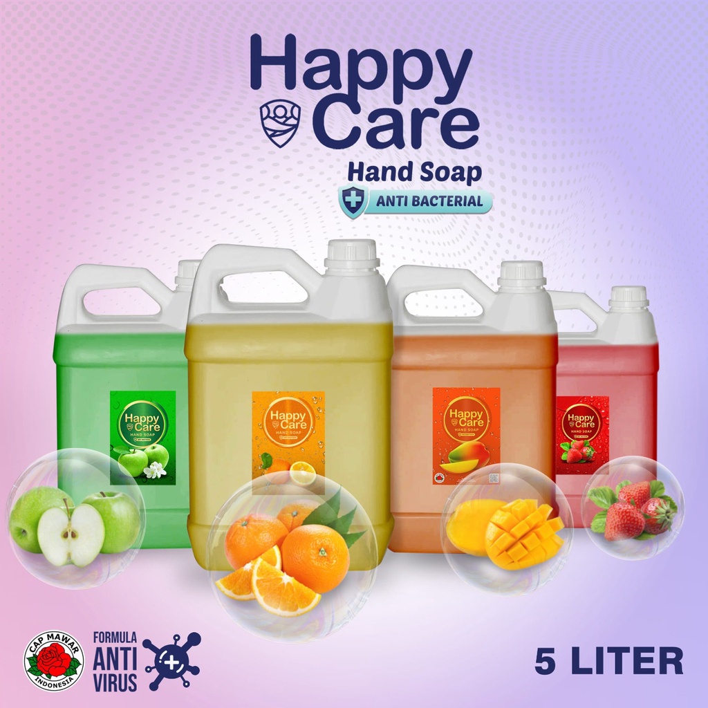 Jual Sabun Cuci Tangan Liter Hand Wash Hand Soap Fruity Happy Care