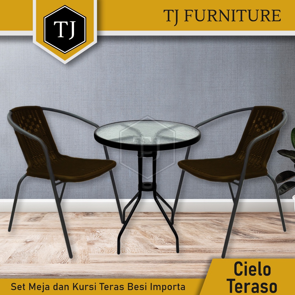 Jual Importa Cielo Teraso Set Meja Kopi Dan Kursi Teras Rotan Coffee