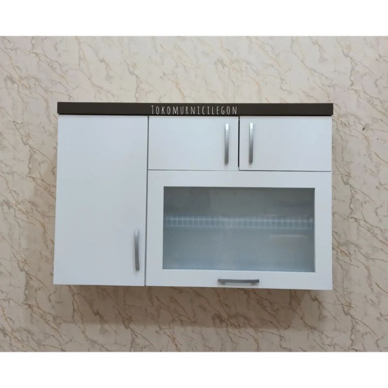 Jual Kitchen Set Atas 3 Pintu Decosite White Free Ongkir Cilegon