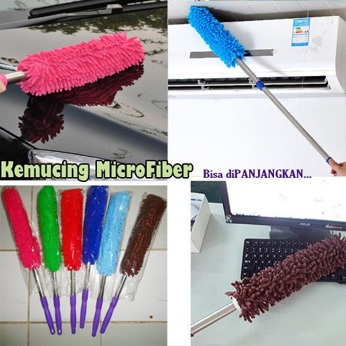 Jual Kemoceng Micro Fiber Panjang Tarik Bisa Dipanjangkan Pendek