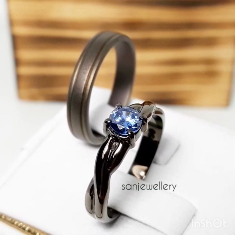 Jual Cincin Nikah Perak Black Rodhium Platina Palladium Emas Kawin