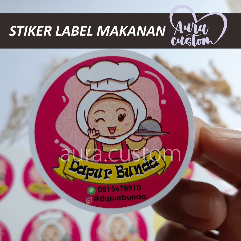 Jual Stiker Chromo Bulat Label Makanan Print Sticker Custom Kemasan