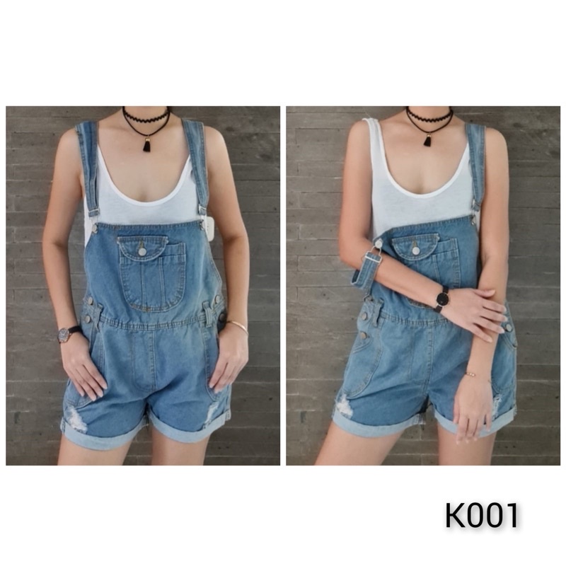 Jual Baju Pakaian Monyet Kodok Celana Overall Wanita Denim