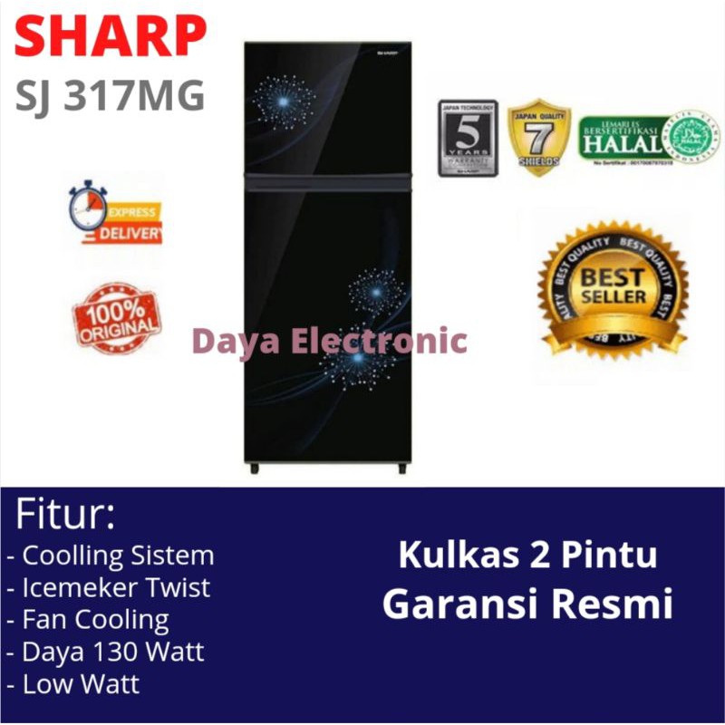 Jual Kulkas Dua Pintu Sharp Sj Mg Lemari Es Shopee Indonesia