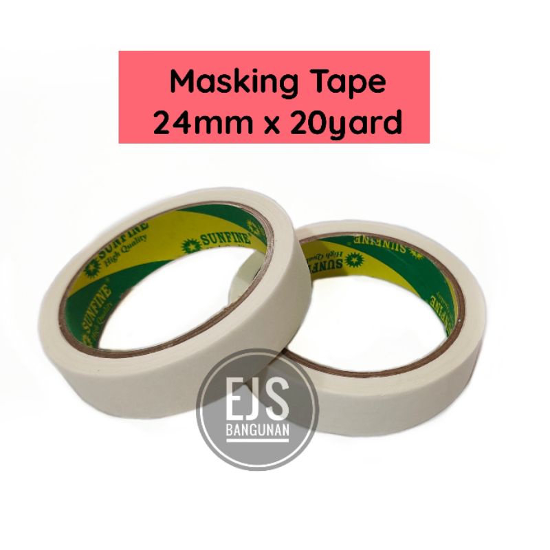 Jual Lakban Isolasi Kertas Masking Tape Inch Mm Shopee Indonesia