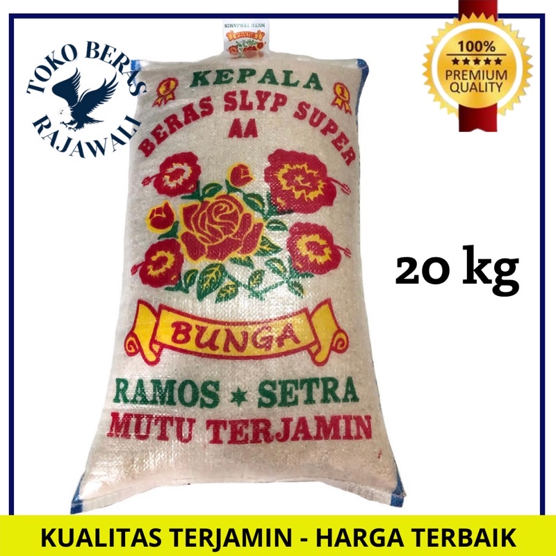 Jual Beras Cap BUNGA 20 Kg Shopee Indonesia