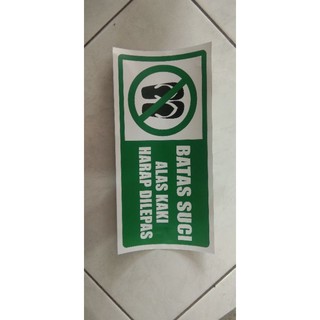 Jual Stiker Batas Suci Alas Kaki X Cm Harap Di Lepas Masjid Mushola