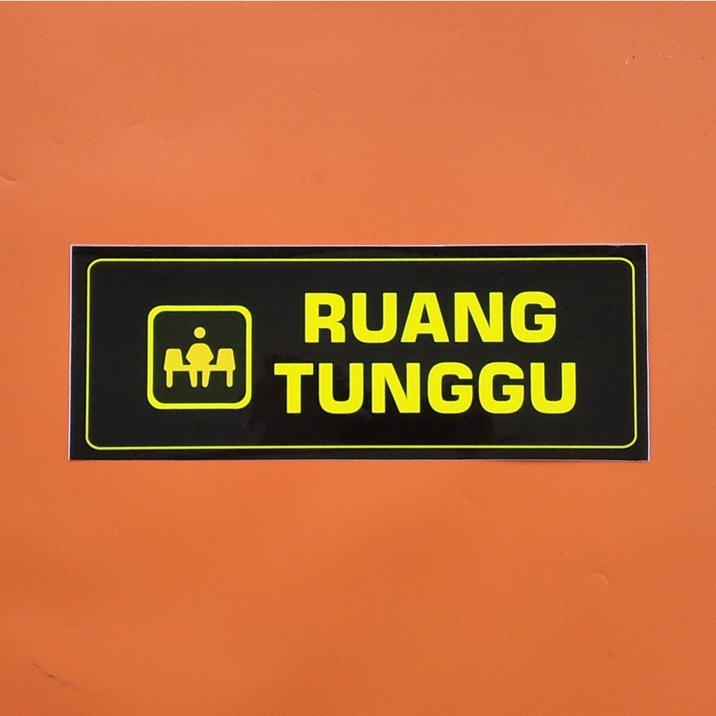 Jual Stiker Ruang Tunggu Stiker Waiting Room Ukuran 31 Cm X 11 Cm