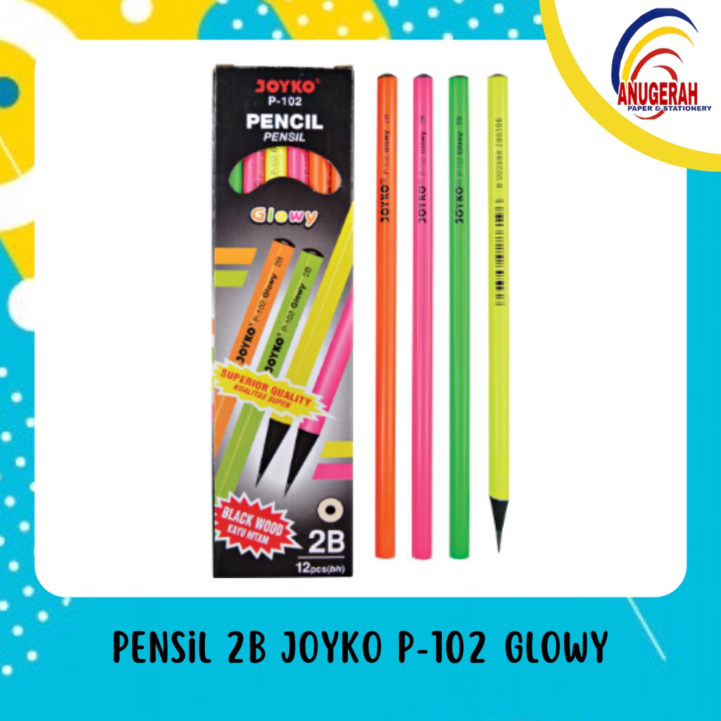 Jual Pensil 2B Joyko P 102 Glowy LSN Shopee Indonesia