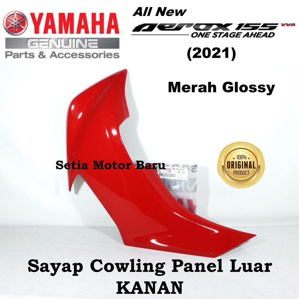 Jual Sayap Cowling Luar Cover Lampu Depan Kanan Merah Glossy All New