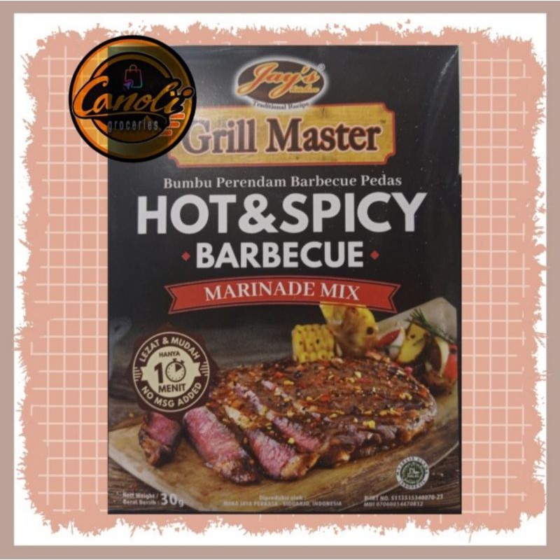 Jual Jays Grill Master Hot Spicy Barbeque Marinade Mix Gr Shopee