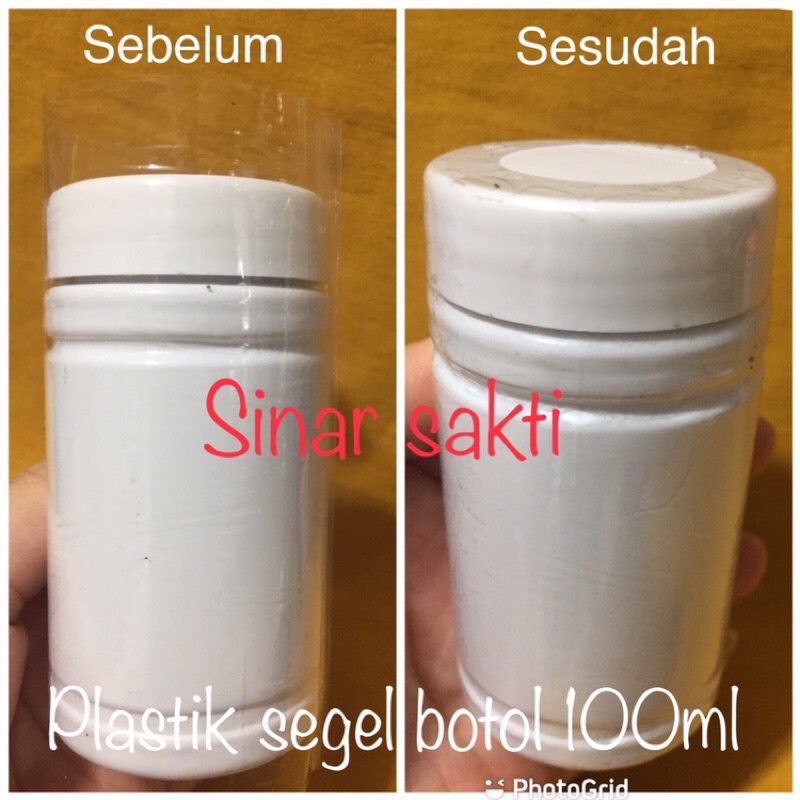 Jual Plastik Segel Full Botol Kapsul 100ml Segel Plastik 100ml Plastik