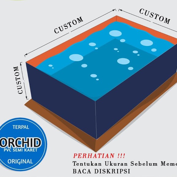 Jual Kolam Terpal Kotak Custom Orchid Pvc Semi Karet Shopee Indonesia