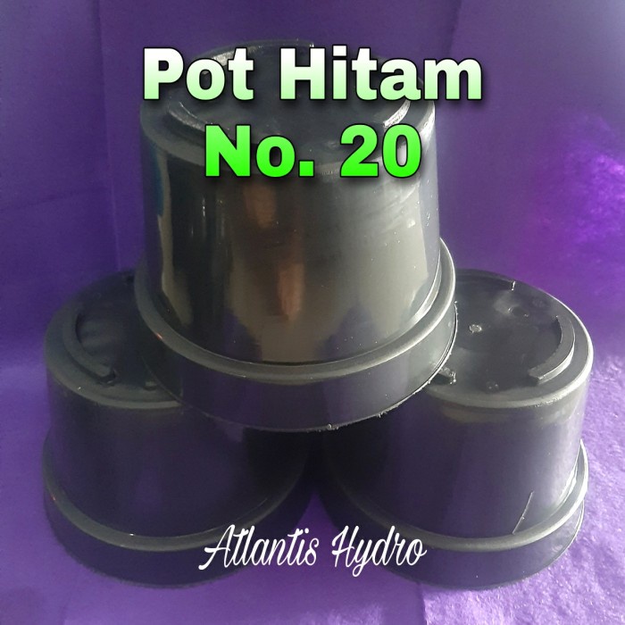 Jual Pot Plastik Hitam Pot Tanaman Pot Bunga No 20 MURAH