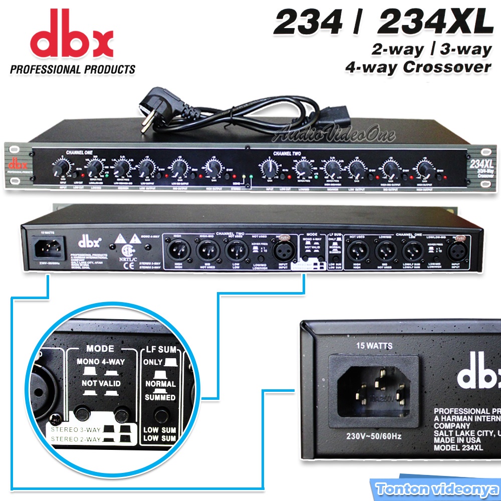 Jual Crossover DBX 234XL 2 Chanel Stereo 2 Way 3 Way Mono 4 Way