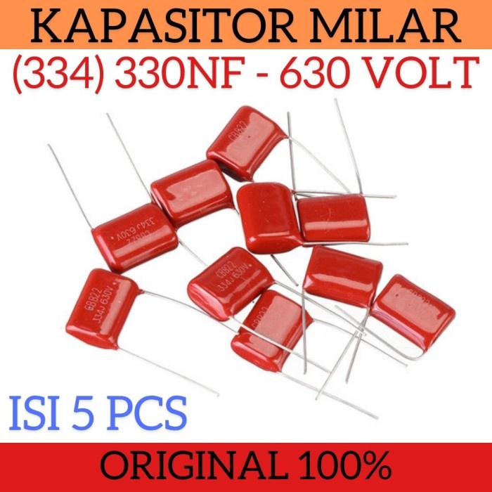 Jual Isi Pcs Kapasitor Nf Milar V Volt Mylar Capacitor