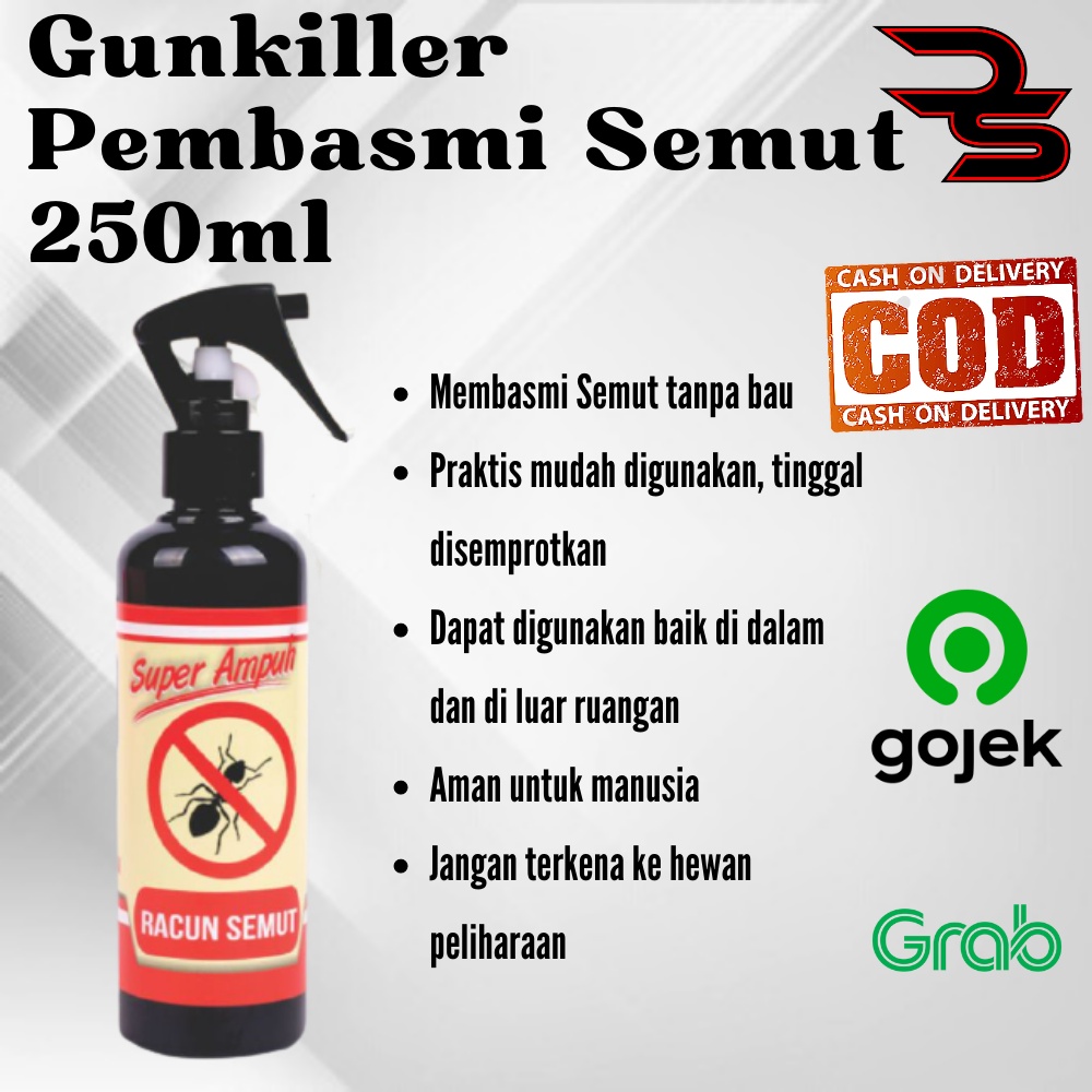 Jual Racun Pembasmi Semut GUNKILLER Spray 250ml Super Ampuh Obat Hama